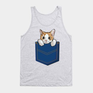 Cute Kitten in Pocket - For Cat Lovers Tank Top